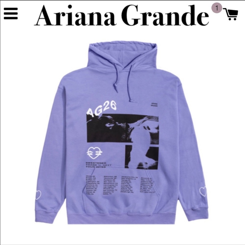 Ariana Grande birthday capsule- hoodie
